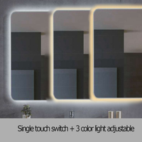 Miroir LED intelligent avec écran tactile Android AI Bluetooth Wifi TV Affichage de l'heure Désembueur pour salle de bain Home Gym Retail Beauty Makeup