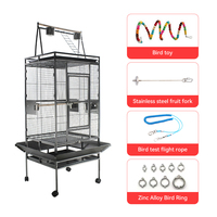 Cage à oiseaux respirante très vendue, durable, idéale pour l'élevage, convient à tous types d'oiseaux, avec jouet, anneau de patte, corde à voler, fourche
