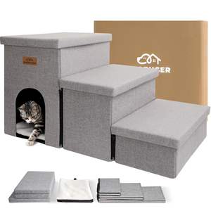 Escalones <span class=keywords><strong>para</strong></span> mascotas plegables con logotipo personalizado <span class=keywords><strong>para</strong></span> <span class=keywords><strong>perros</strong></span> pequeños y gatos con caja de almacenamiento <span class=keywords><strong>Escalera</strong></span> <span class=keywords><strong>para</strong></span> <span class=keywords><strong>perros</strong></span> de 4 niveles - Product Image 2