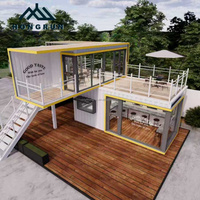 20 pieds préfabriqué luxe conteneur café préfabriqué conteneur bar restaurant mobile