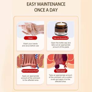 Creme para Remoção de Hemorroidas com Extrato Herbal Natural OEM/ODM com Fruto de Sophora Japonica para Alívio de Inchaço Anal, Sangramento e Anti-Coceira - Product Image 5