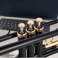 Wholesale Black Nickel Gold Brass Trumpet Instrument BB Tone Beginner Professional Band