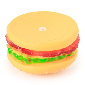 Jouet interactif pour chien en TPR en forme de hamburger, résistant à la mastication, pour la propreté dentaire et l'entraînement, couineur, très vendu - Product Image 5