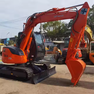 Maquinaria de excavadora Hitachi ZX75 usada original bien mantenida en stock máquina de construcción Hitachi Zx75us a la venta - Product Image 4