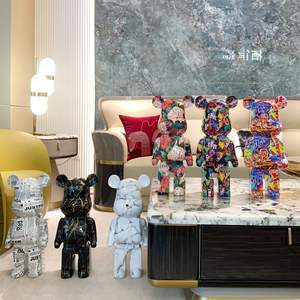 Oso violento decorativo para la entrada, adorno de resina de alta calidad para sala de estar, mueble de TV, mueble para vinos, mueble auxiliar, decoración para el hogar. - Product Image 4