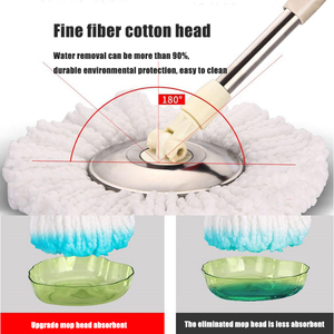 Làm Sạch Sàn Bền Hai Lau Đầu <span class=keywords><strong>360</strong></span> Độ Xoay Ma Thuật Xoay Sợi Nhỏ Quay Lau Xô Với Bánh Xe - Product Image 5