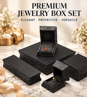 Coffret à bijoux de luxe moderne en cuir PU et daim, personnalisable avec logo, pour bagues, colliers, boucles d'oreilles, bracelets, idéal pour les boutiques