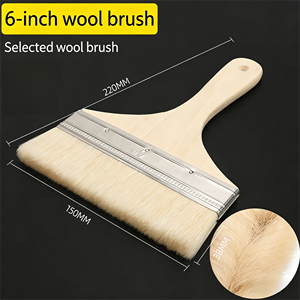 Factory Direct Price Yingdeng Ergonomic Handle Wool Bristle Cleaning <b>Brush</b> Solid Wood Iron Ferrule for Wall/Furniture Painting - Product Image 5
