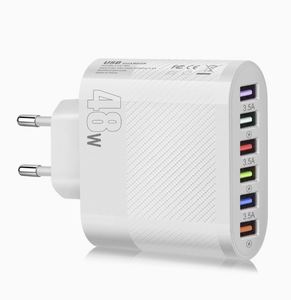 3.5A 48W Fast Travel Charging Wall Adapter 6-USB Mobile Phone Charger Multi-Interface for UK EU US Laptop - Product Image 2
