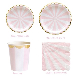 <span class=keywords><strong>Pas</strong></span> <span class=keywords><strong>cher</strong></span> recyclé partie approvisionnement assiettes en papier et tasses ensemble assiettes en papier or assiettes en papier - Product Image 2