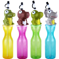 Gobelets en plastique jetables à LED en forme de dinosaure de dessin animé pour bière et fêtes, vente en gros