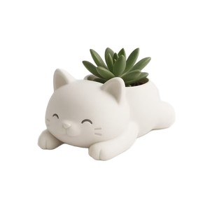 3D Printed Mini Cat Flower Pot 10cm Indoor Desk Plant Planter For Succulent Cactus Decoration - Product Image 4