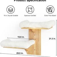 Étagère murale pour chat, plateforme murale en forme d'arbre, étagère flottante pour chaton, coussin doux, perchoir en sisal, imperméable, quatre saisons