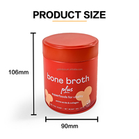Boîte en métal hermétique de qualité alimentaire imprimée CMYK JYB, conteneur rond en fer blanc multi-usage pour poudre, thé en vrac, grains de café