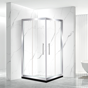 Tns Tr3308 Lớn L-Hình 4-Bảng Điều Chỉnh Đôi Trượt Cửa Mềm Đóng Bumper Cao Su Tempered Glass Portacabin Vòi Hoa Sen Màn Hình - Product Image 2