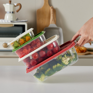 Giáng Sinh Quà Tặng 4 Miếng Thực Phẩm Container Đặt Tủ Lạnh Và Lò Vi Sóng An Toàn Bữa Ăn Prep Thực Phẩm Lưu Trữ Container 2L + 1.1L + 550Ml + 260Ml - Product Image 3