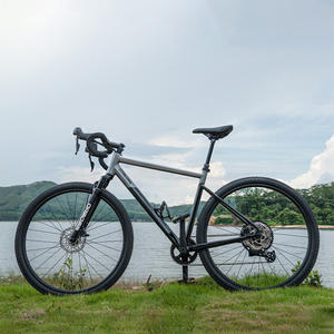 Vélo de Route Professionnel à Freins à Disque Hydrauliques Léger 700c Aluminium 12 <span class=keywords><strong>Vitesses</strong></span>, avec Suspension et Cintre de Course, pour Gravier, Pneus 29*1.95 Pouces - Product Image 5