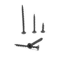 Tornillo de acero inoxidable para paneles de yeso, rosca autoroscante de color negro, fino y grueso, venta al por mayor