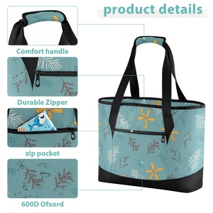 Wholesales Custom Logo Insulated Cooler Bag Waterproof Picnic Beach Hand Lunch Bags - Product Image 4