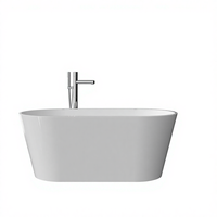 Drain de sol autoportant moderne et luxueux en acrylique, avec couvercle en laiton chromé, construction durable, forme ovale, drain central