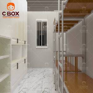 Cbox Wholesale – Bâtiments de bureau modernes à 2 étages en kit, maisons conteneurs modulaires préfabriquées pour le logement des travailleurs des camps miniers - Product Image 5