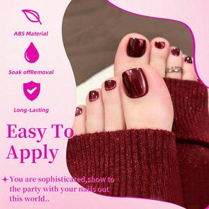 <span class=keywords><strong>Uñas</strong></span> Postizas de Colores <span class=keywords><strong>para</strong></span> los <span class=keywords><strong>Pies</strong></span>, 96 Piezas, 4 Ranuras, Efecto Ojo de Gato/Francés/Brillante, Cortas y Cuadradas, <span class=keywords><strong>para</strong></span> la Belleza de los <span class=keywords><strong>Pies</strong></span> - Product Image 2