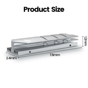 JEYI Factory <span class=keywords><strong>M</strong></span>.2 2280 NVMe SSD disipador de calor de aleación de aluminio de doble cara almohadilla de silicona térmica para PS5/PC 2280 NGFF Compatible - Product Image 2