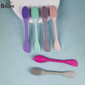 Multi Functional Double Side Soft Silicone Scrubber Mask Applicator <strong>Lip</strong> Scrub <strong>Brush</strong> Easy to <strong>Clean</strong> Face Exfoliator Cleansing Tool - Product Image 1