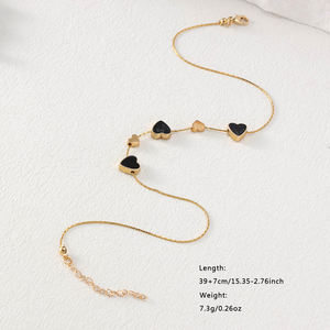 2025 nueva moda Metal amor en capas perla Color cristal colgante diseño collar conjunto para mujer joyería de moda collares - Product Image 6