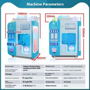 Nouvelle Machine Commerciale Entièrement Automatique pour Guimauves pour Enfants, Vente Libre-Service Sans Personnel, Préparation au Lait Frais, Stand Alimentaire Coloré - Product Image 3