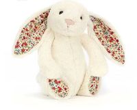 Boneka Kelinci Gaya Inggris Isi Kapas PP Super Lembut Desain Simetris Telinga Kelinci Kecil Unisex Merek JC Poliester yang Dapat Dicuci
