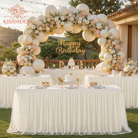 Nappe de table moderne en tulle plissé et mousseline de soie à volants, couleur et taille personnalisables, pour mariage, banquet, anniversaire, décoration