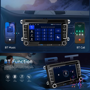 Autoradio Android Podofo Double Din 7'' 2+64 Go avec CarPlay/Android Auto/BT/WiFi/GPS, double USB pour VW/Seat/Skoda/Golf/Polo - Product Image 4