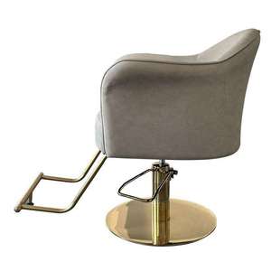 Fauteuil de Barbier Hydraulique Ergonomique Moderne, Rotation à 360 Degrés, Siège Crème Robuste, Base Métallique, Chaise de Coiffure pour Salon de Barbier - Product Image 3