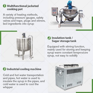 Machine <span class=keywords><strong>de</strong></span> fabrication <span class=keywords><strong>de</strong></span> guimauve industrielle semi-automatique Équipement en coton Ligne <span class=keywords><strong>de</strong></span> produits en rouleaux <span class=keywords><strong>de</strong></span> bonbons pour bonbons - Product Image 3