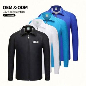 New Fashion 100%Polyester <b>Jackets</b> Men's Windbreaker <b>Jackets</b> for <b>Workers</b> or Volunteer Zipper Stand Collar <b>Jackets</b> - Product Image 2