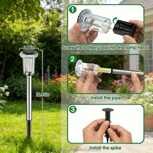 Luces Solares para Camino Alecter, de Acero Inoxidable, Resistentes al Agua, con Clasificación IP54, Luz Blanca Cálida, para Jardines - Product Image 6