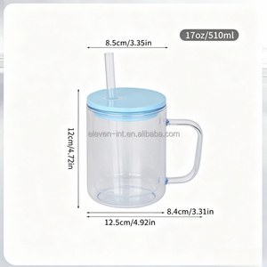 Tazza Globo <span class=keywords><strong>di</strong></span> Neve in Plastica da 17oz con Manico, Bicchiere Acrilico a Doppia Parete con Foro Pre-Forato per Glitter Fai-da-Te - Product Image 4