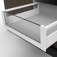 Effective Kitchen Cabinet Home Drawer Box Slim Box Height 167ミリメートルSlide Drawer Innerボックス側Square手すりFullフロントGlass