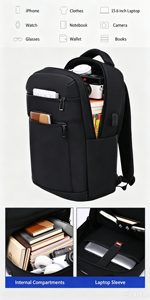 Lightweight Waterproof <b>Laptop</b> <b>Backpack</b> Business Travel Computer <b>Bag</b> Custom Logo School Office Daypack - Product Image 5