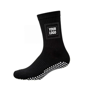 Wholesale High Quality Custom Logo Print Crew Terry Fashion Sport Grip <b>Socks</b> for Men OEM Designer Crew <b>Socks</b> - Product Image 1