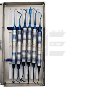 Kit de Instrumentos Profesionales para Rellenos Dentales de Composite, Acabado Altamente Pulido, ANTIADHERENTE, 6 Piezas, Color AZUL, en Caja - Product Image 4
