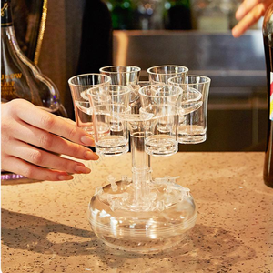 Distributeur de boissons en acrylique DD2424 pour 6 verres – Accessoire de bar, idéal pour les jeux, les fêtes et les spiritueux – Vente en gros - Product Image 3