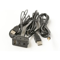 Kabel antarmuka USB tipe-c Universal, kabel ekstensi Panel Input Audio bantu pelindung kepang jaket PVC untuk kabel Data Mobil