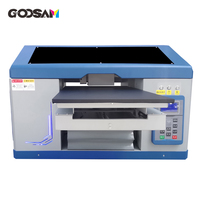 Goosam Mini Nhỏ Kỹ Thuật Số Phun Phẳng ID Thẻ Chai Máy In Ấn Xi Lanh Quay Uv Phẳng Giường Máy In Cho Gốm