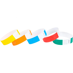 Personnalisez les meilleurs sceaux collés 3/4 pouces bracelet en papier bracelets en Tyvek plusieurs couleurs bracelet de sécurité bracelet en papier Tyvek - Product Image 2