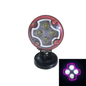 Lampe de travail led ronde, éclairage de voiture, 3 pouces, haute puissance, 12W, pour suv, vente directe d'usine