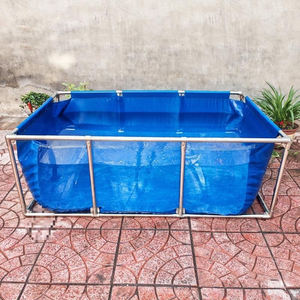 Bâche en PVC de taille personnalisée, tissu pour étang à poissons, aquarium en plastique PVC, aquarium d'aquaculture, étang avec support en acier inoxydable - Product Image 2
