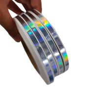 Rouleaux de traitement holographique 3D transparents en aluminium pour étiquettes de sécurité anti-contrefaçon, impression DIY, logo original, vente chaude