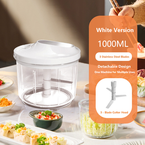 <span class=keywords><strong>Picadora</strong></span> Manual <span class=keywords><strong>de</strong></span> Alimentos <span class=keywords><strong>de</strong></span> 1000 ml, <span class=keywords><strong>Picadora</strong></span> <span class=keywords><strong>de</strong></span> Verduras con Cuerda para Pulsar a Mano, <span class=keywords><strong>Picadora</strong></span> <span class=keywords><strong>de</strong></span> Ajo, <span class=keywords><strong>Cebolla</strong></span> y Jengibre, Procesador <span class=keywords><strong>de</strong></span> Alimentos Manual - Product Image 4